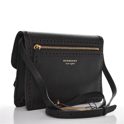 BURBERRY Grainy Calfskin Broguing Tassel Small Macken 